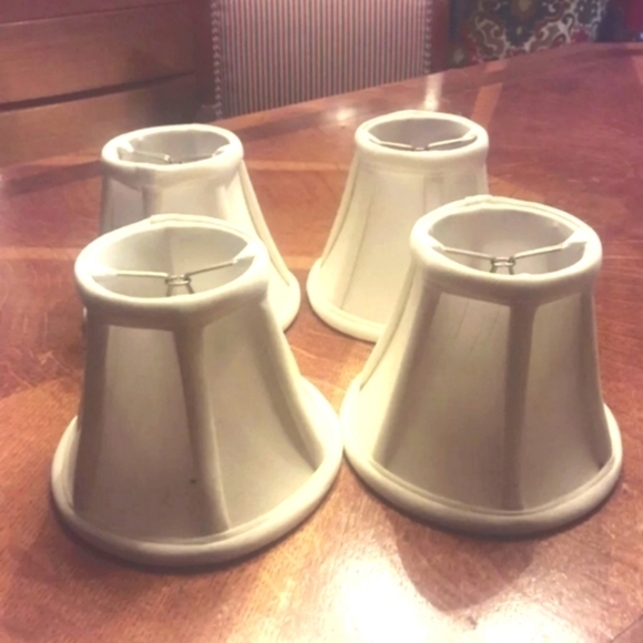 Unknown Other - FOUR (4) Empire Style Ivory White Chandelier Lampshades